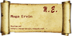 Moga Ervin névjegykártya